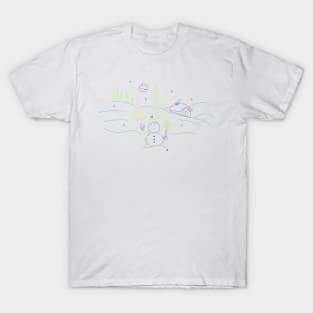 Winter scene - line art T-Shirt